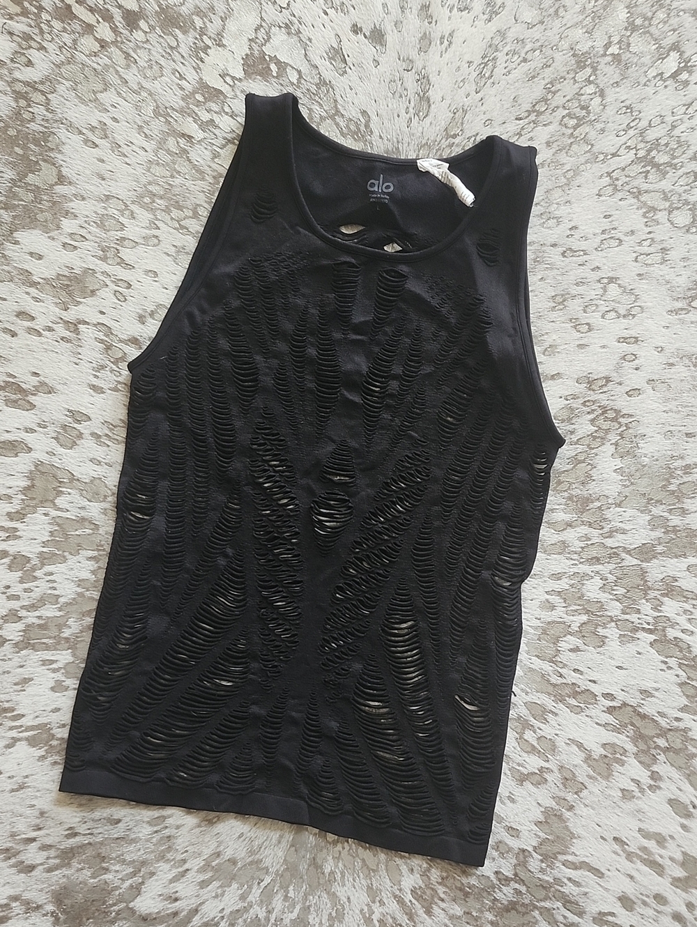 Alo Vixen Yoga Tank Top SzL Black - Picture 2 of 6